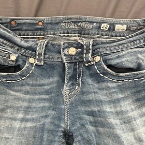 Y2K Miss Me Rhinestone Bootcut Jeans Sz 28